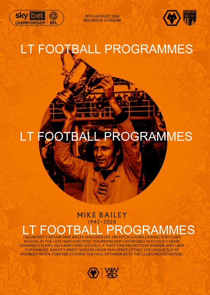 WOLVES v STOKE CITY 2026/27